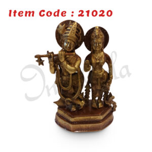 brass radha krishna statue