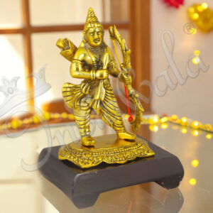 Aluminium Ram Statue with Wooden Base