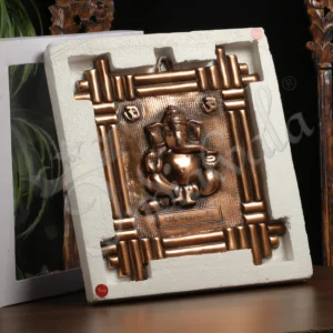 15 Inch Copper Finish Ganesh Wall Decor handcrafted from aluminium