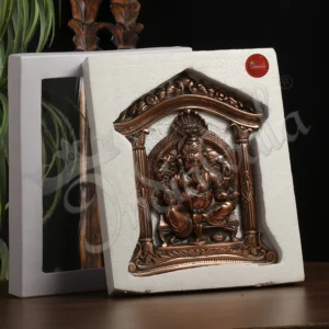 Handcrafted Ganesh Wall Hanging 11 Inch with copper finish