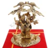 Gold Plated Radha Krishna Tree Velvet Box Statue for premium gifting