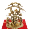 An 8 Inch Gold Plated Aluminium Riddhi Siddhi Ganesh statue in a velvet box.