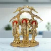 Gold Plated Peacock Ram Darbar Statue in premium aluminium finish