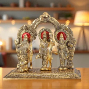 Gold Plated Aluminium Ram Darbar Devotional Gift