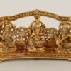 Gold Plated Lakshmi Ganesh Saraswati 9 Inch aluminium statue for gifting