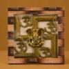 Gold Plated Swastik Ganesh Wall Hanging 8 Inch for home decor