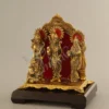 Gold Plated Aluminium Ram Darbar on Wooden Base for spiritual home decor
