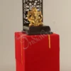 Gold Plated Laser Cut Ganesh Statue on a wooden base