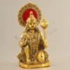 Gold Plated Aluminium Hanuman Ji Statue 11.5 Inch for spiritual home decor