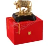 Gold Plated Aluminium Kamdhenu Cow Statue with Laddu Gopal