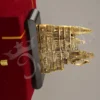 Gold Plated Ram Mandir Wooden Base spiritual decor idol