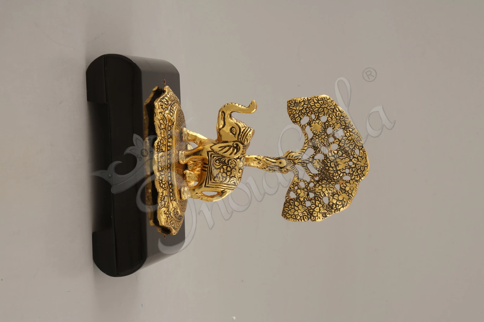 INW-15320 Gold Plated Aluminium Elephant Figurine for home decor and corporate gifting