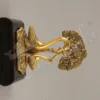 Elegant Gold Plated Aluminium Swan Decor on a sturdy wooden base
