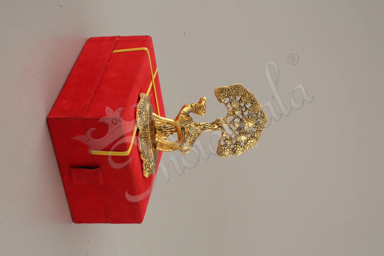 7 Inch Gold Plated Camel Figurine in a premium velvet box