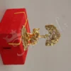 7 Inch Gold Plated Elephant Gifting Statue in a premium velvet box