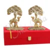 Gold Plated Aluminium Camel Statue in Velvet Box