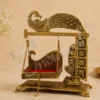A beautiful 13 Inch Gold Plated Aluminium Gifting Singhasan for deity idols.