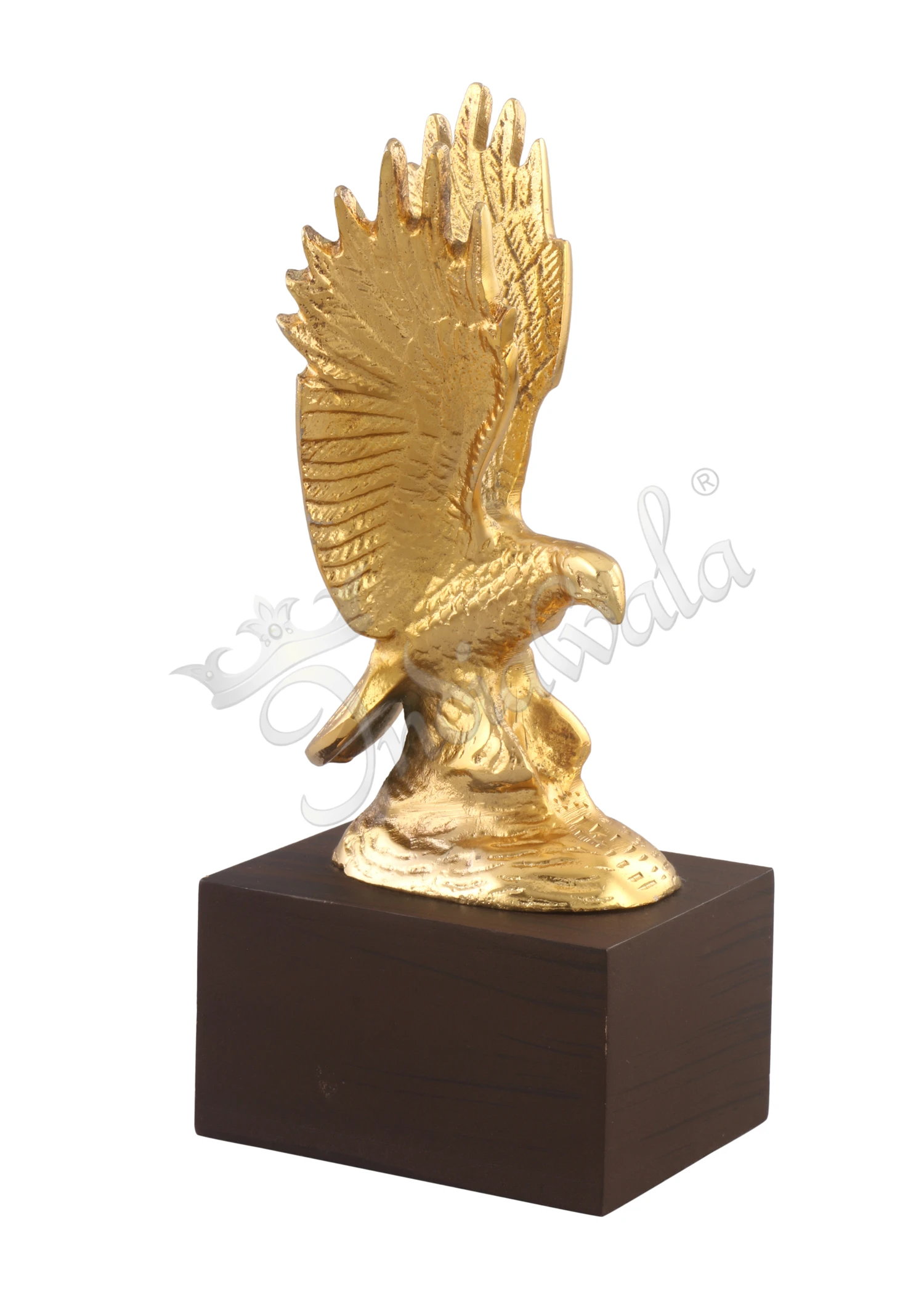 INW-15350-8 10 Inch Silver Plated Eagle Statue for Corporate Gifting