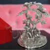 Silver Plated Radha Krishna Tree in a premium velvet box
