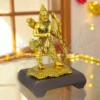 7 Inch Gold Plated Ram Ji Wooden Base Statue for corporate gifting