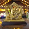 Gold Plated Shiv Parivar 9x8 Inch Idol on a sturdy wooden base