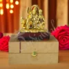 7 Inch Gold Plated Shiv Parivar Idol on a wooden base
