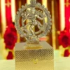 A beautiful Gold Plated Nataraj Statue in Velvet Box showcasing intricate craftsmanship.