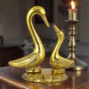Elegant 5 Inch Gold Plated Swan Figurine for corporate and wedding gifting