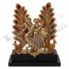 7x10 Gold Plated Radha Krishna Wooden Base Idol