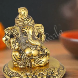 Gold plated aluminium Pagdi Ganesh Gifting Statue