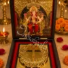 Ganesh Ji Wooden Box Charan Paduka for spiritual gifting
