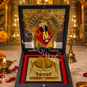 Sai Baba Wooden Box Charan Paduka for spiritual gifting