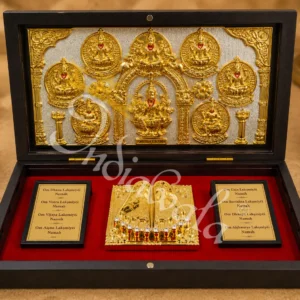 Asthlaxmi wooden box charan paduka for spiritual gifting