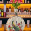 Elegant Meena Print Iron Flower Vase for home decor and gifting.