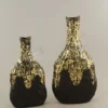 Elegant 12 Inch Antique Aluminium Flower Vase for home decor and gifting.