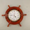 A square 17.5 inch Wood Finish Gifting Wall Clock with a simple, elegant design, perfect for home or office decor.