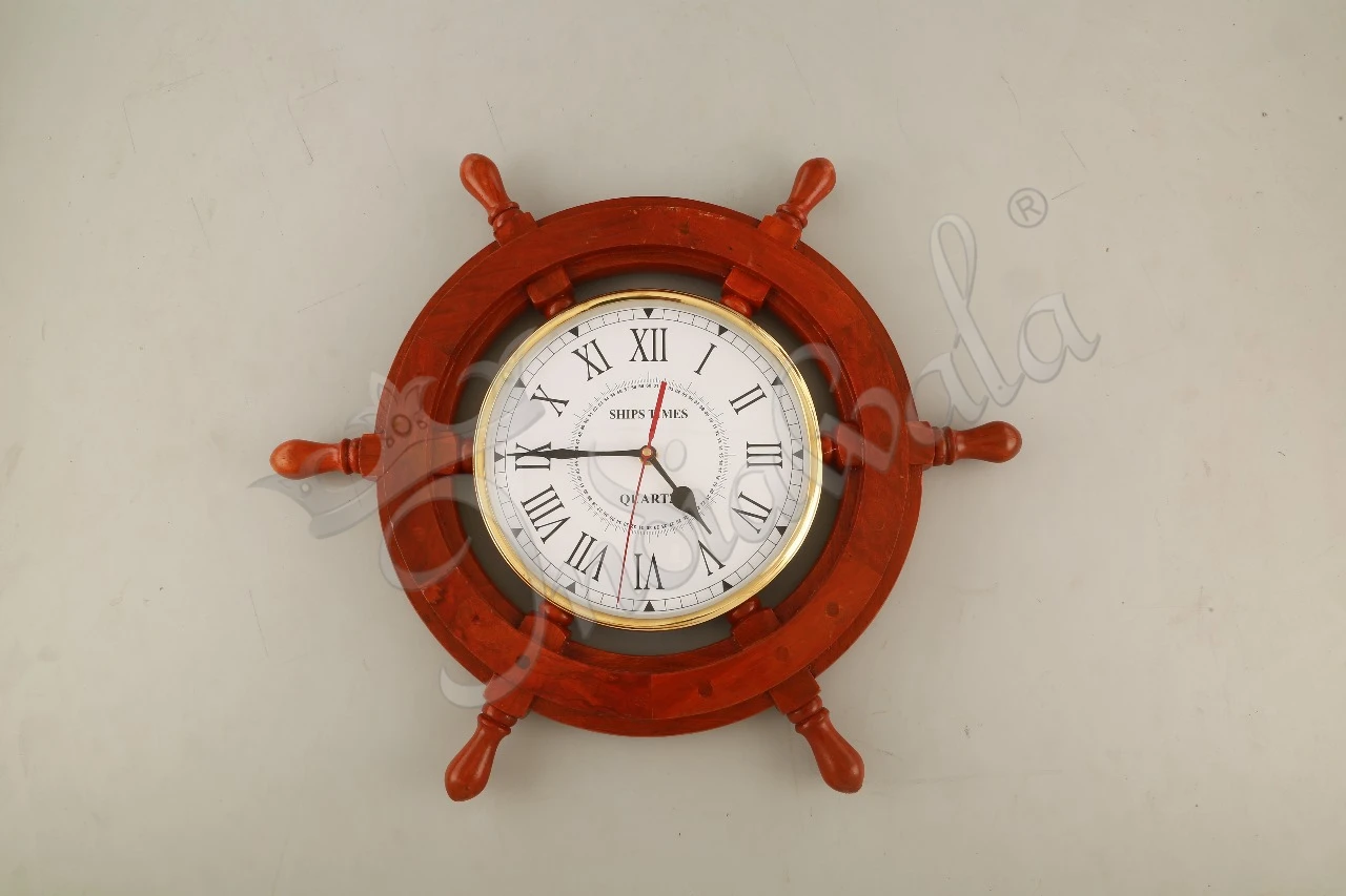 INW-5060 A square 17.5 inch Wood Finish Gifting Wall Clock with a simple, elegant design, perfect for home or office decor.