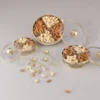 5 Inch Gold Plated Brass Dry Fruit Tray in an elegant velvet box