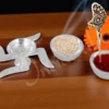 Elegant silver plated aluminium diya set in a premium velvet box