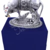 Silver Plated Kamdhenu Cow with Laddu Gopal spiritual idol