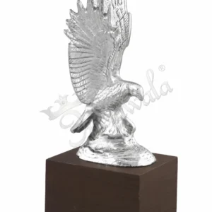 10 Inch Silver Plated Eagle Statue for Corporate Gifting