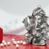 Silver Plated Aluminium Pagdi Ganesh Velvet Box for premium corporate gifting