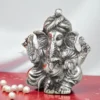 Silver Plated Pagdi Ganesh Statue
