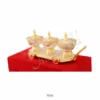 Dual Tone Brass Trolley Set of 3 Bowls in a premium velvet box packaging