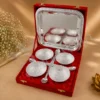 Silver Plated Aluminium Bowl Set in a premium velvet box