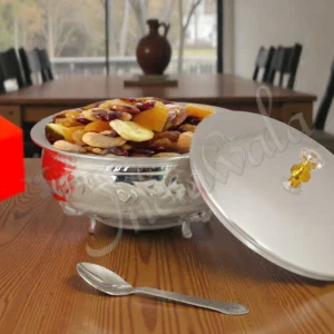 6 Inch Silver Plated Steel Bowl Set in a luxury velvet box