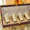 4.25 Inch Brass Drinking Glass Set of four in a premium velvet box
