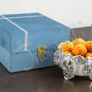 German Silver Brass Gifting Bowl Set in a premium velvet box