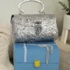 Elegant 7 Inch Brass German Silver Purse with intricate engravings