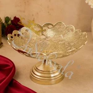 Elegant 9.5 Inch Brass Fruit Bowl for home decor and gifting